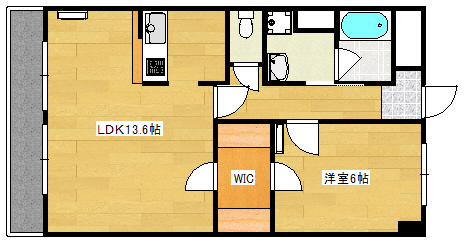 広島市西区南観音のマンションの間取り