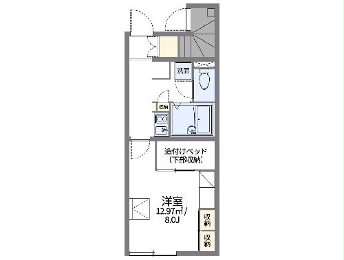 レオパレスコンパル津幡の間取り