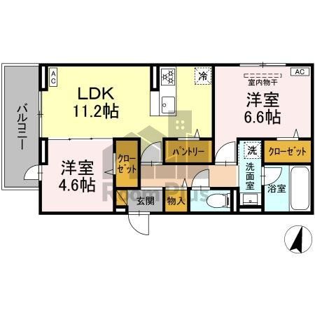 【松戸市五香西のアパートの間取り】