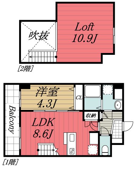 四街道市鹿渡のマンションの間取り