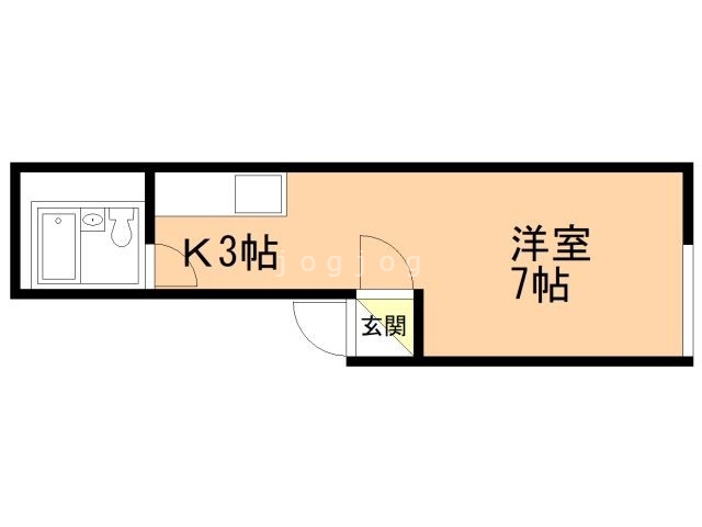 石狩市花川南五条のマンションの間取り