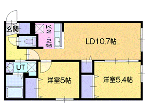 札幌市厚別区青葉町のマンションの間取り