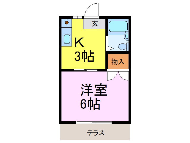 下都賀郡野木町大字丸林のアパートの間取り