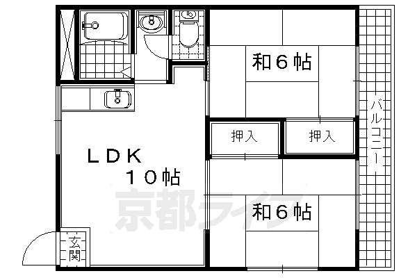 エバーグリーン宇治弐番館の間取り