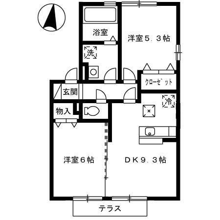 ハピーハイツ・ATOMの間取り