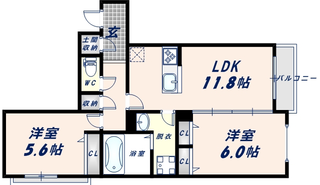 メゾンドゥプラザの間取り