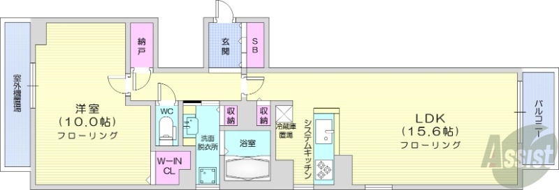 【札幌市中央区南十七条西のマンションの間取り】