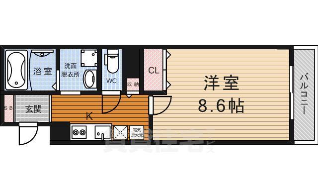 京都市中京区壬生賀陽御所町のマンションの間取り