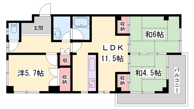 セントラル向陽台の間取り