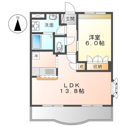 高知市朝倉横町のマンションの間取り