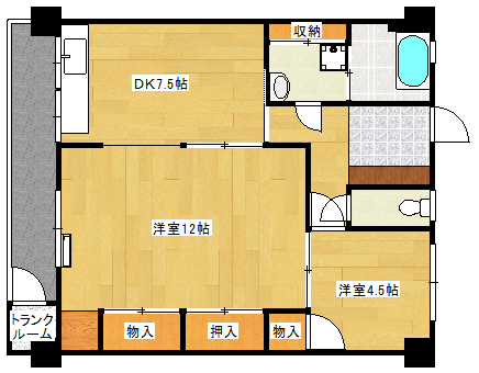 フルール庚午の間取り