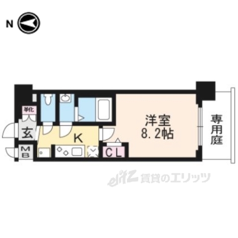 【京都市南区東九条宇賀辺町のマンションの間取り】