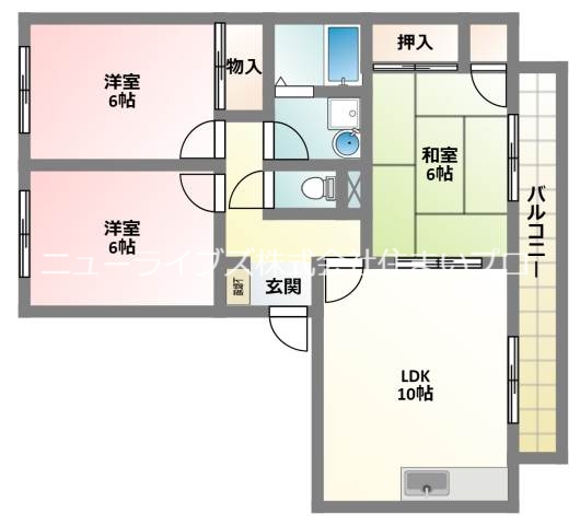 寝屋川市新家のアパートの間取り