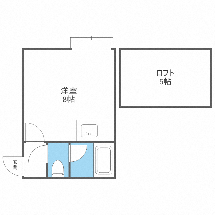 札幌市東区北四十五条東のアパートの間取り