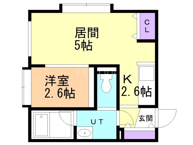 札幌市北区北三十七条西のマンションの間取り