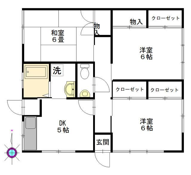 横浜市青葉区荏田北のアパートの間取り