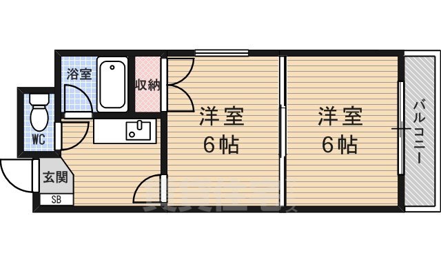 京都市中京区壬生坊城町のマンションの間取り