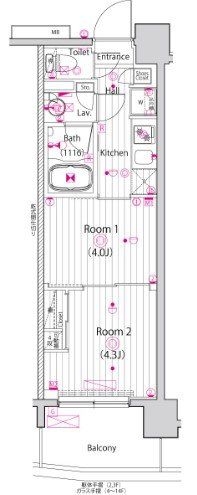 江東区東砂のマンションの間取り