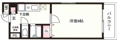 神戸市須磨区磯馴町のマンションの間取り