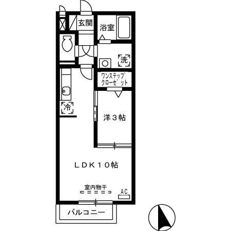 日田市本庄町のアパートの間取り