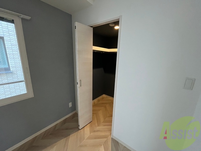 収納　寝室の収納です。部屋がすっきり片付きます。