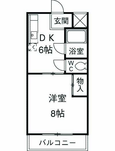 マンション四ツ池の間取り写真