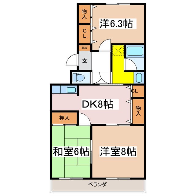 マンションアビテの間取り写真