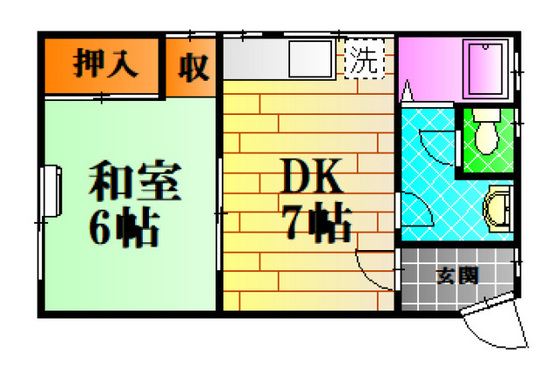 三上AEアパート B棟の間取り写真
