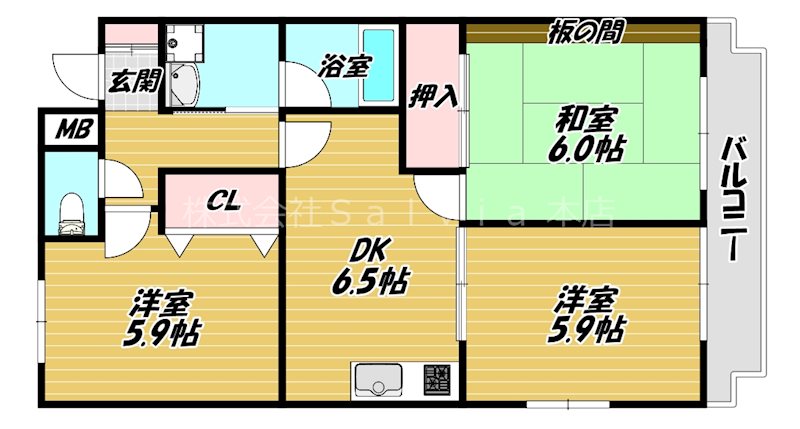 ピソ・キタノの間取り写真