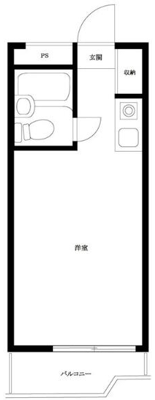 京王線 千歳烏山駅 徒歩5分 5階建 築41年の間取り写真