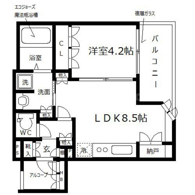 ウェリス大手前の間取り写真
