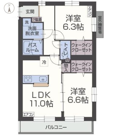 グロワールＭの間取り