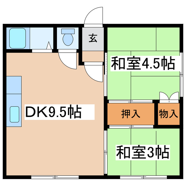 平元ハイツの間取り