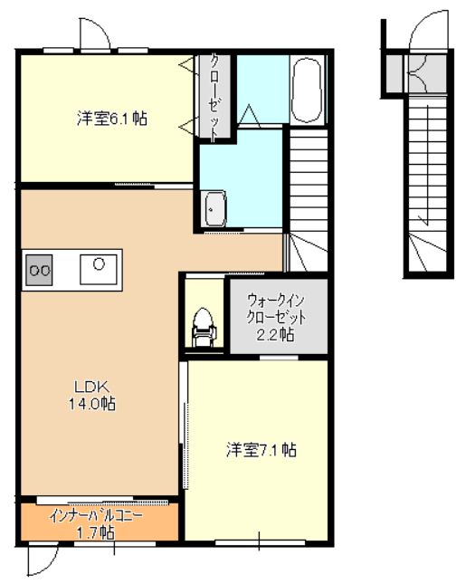 【サラーム鎌倉Iの間取り】