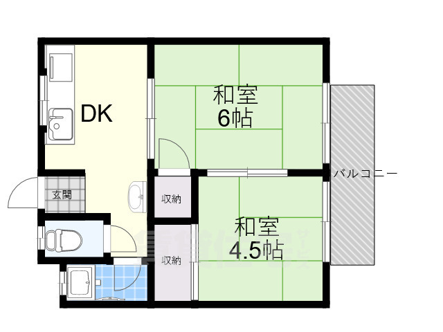 結崎ハイツの間取り