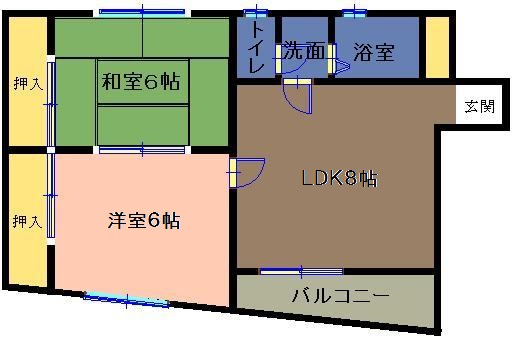 沼津市宮町のマンションの間取り