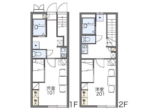 豊橋市前芝町のアパートの間取り