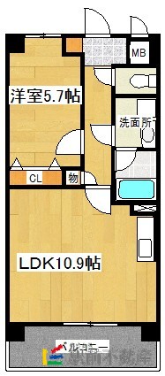 久留米市荘島町のマンションの間取り