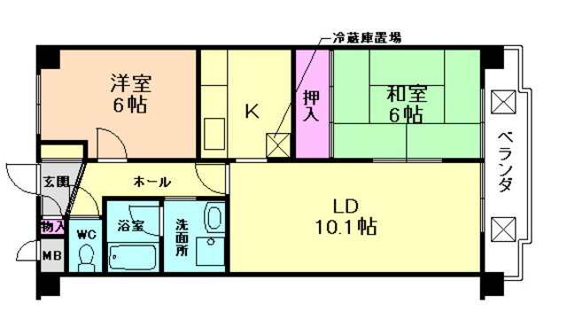 ビスタ萩原台１号館の間取り