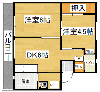 ビレッジハウス飯塚3の間取り