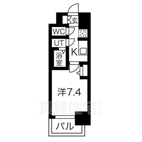 名古屋市西区那古野のマンションの間取り