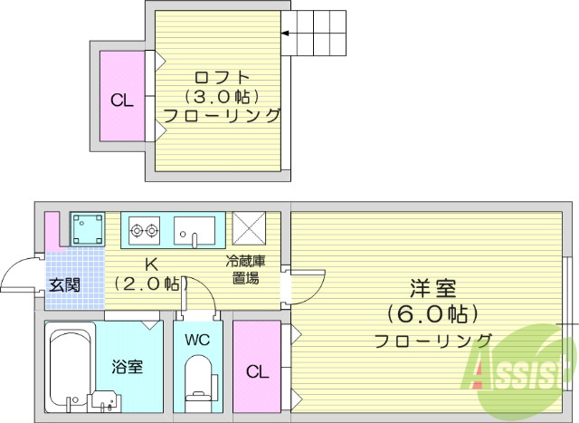 サングリーン中山の間取り