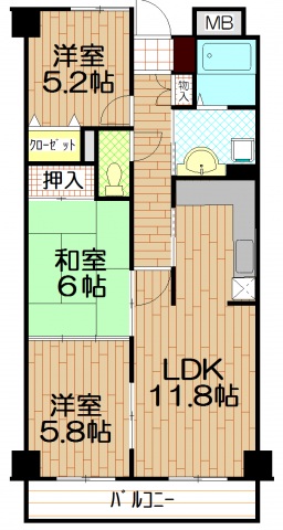 モーニングパーク朝霞の間取り