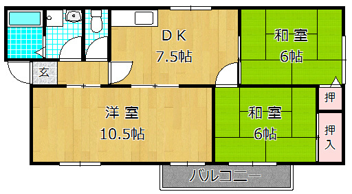 サンライフ泉源の間取り