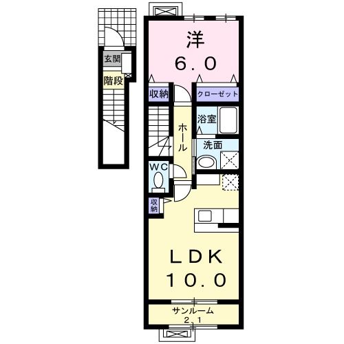 妙高市柳井田町のアパートの間取り
