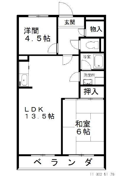 コーポ篠の間取り