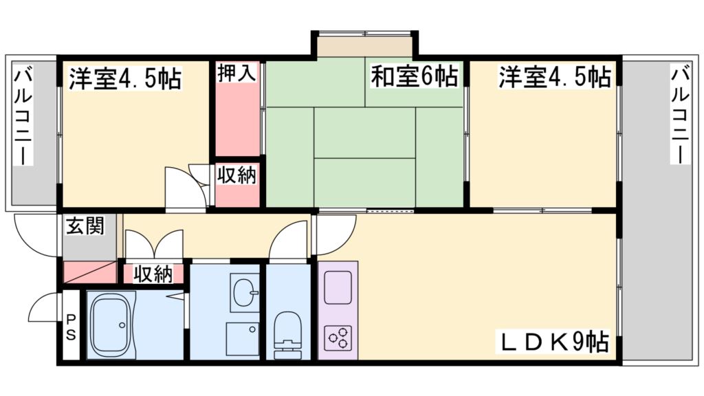 【ゼニスコートの間取り】