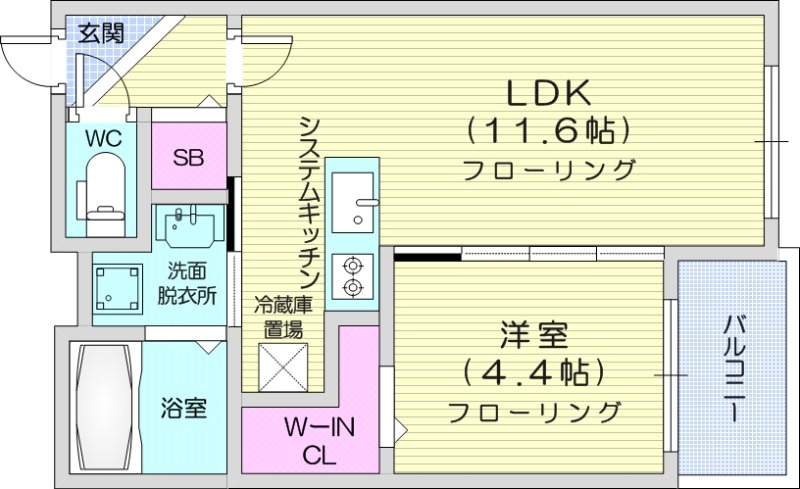 S-RESIDENCE元町alectraの間取り