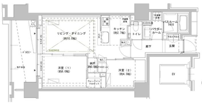 パークスフィア牛込神楽坂の間取り