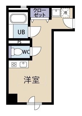 デグチビルディング賃貸ワンルームの間取り